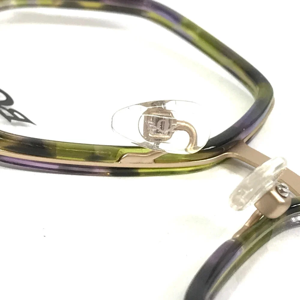 BOZ Eyeglasses Frames MADYSSON 4545 Green Satin Gold Chamois Full Rim 51-17-140